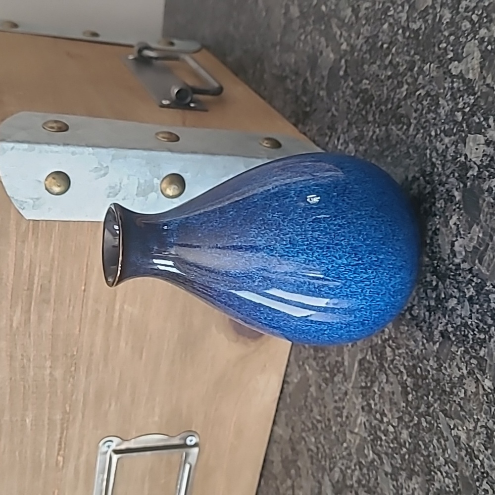 Blue Ceramic Bud Vase - Picture 9 of 9